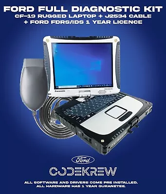 🚗 FORD Full Kit-Panasonic ToughBook CF-19 + FDRS/IDS Licence + Full Chip Cable • £450