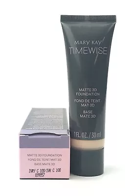 MARY KAY TIMEWISE Matte 3D Foundation Shade IVORY C 100 New In Box Makeup • $9.86