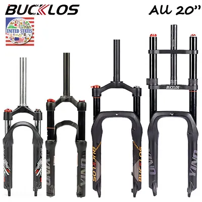 BUCKLOS 20*2.6/3.0/4.0  Suspension Bike Forks MTB/XC Air/Coil Spring Disc Brake • $85.49