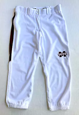 Adidas Team Mississippi State Baseball Pants Mens M ClimaLite White Maroon NWOT • $29.95