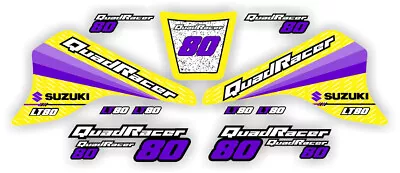 Purple Yel LT80 Quadracer Graphics Lt 80 Decals Stickers Quad Atv Quadsport Girl • $59.99