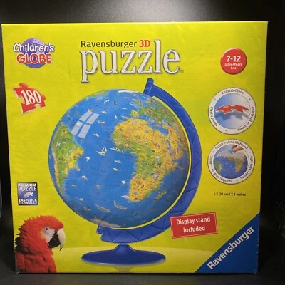 $20 • Buy Ravensburger Children's Globe 3D Puzzle 180 Pcs Display Stand Learn Geography 