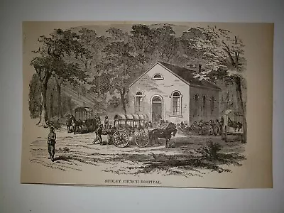 Sudley Church Hospital 1881 Civil War Print Sketch • $29.99