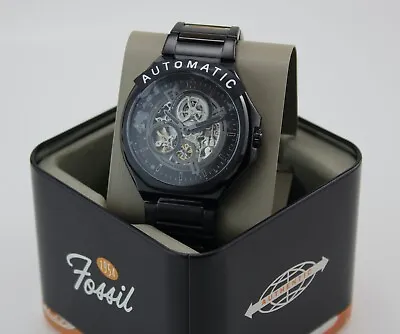 New Authentic Automatic Fossil Evanston Black Bq2621 Men's Watch • $109.99