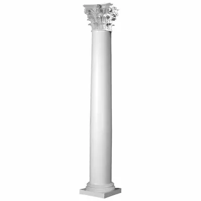 $3339.94 • Buy Fiberglass Smooth Tapered Column With Corinthian Cap & Attic Base (Choose Size)
