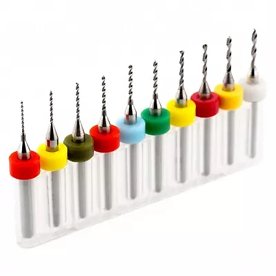 10pcs 0.6mm - 1.5mm Carbide Micro Twist Drill Bit For Dremel Rotary PCB CNC • $14.32