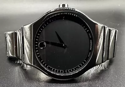 Movado Cerami Men's Ceramic Swiss Quartz Black Watch 0607047 $1695 • $485