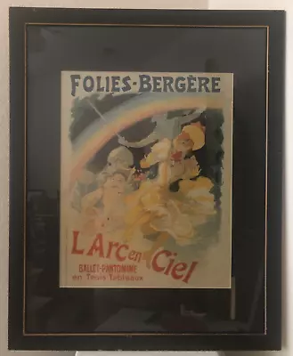 Folies Bergere - Vintage 80's/90's Litho/Poster In Original Mat/Frame • $114