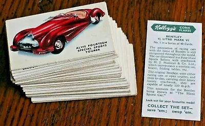 £4.99 • Buy Motor Cars, ( Coloured ) 1949  Kellogg Trade Cards,pick The Cards You Require