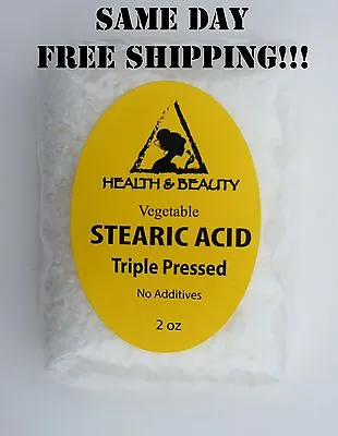 Stearic Acid Vegetable Triple Pressed Pastilles Beads 100% Pure 2 Oz • $4.89