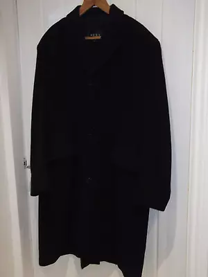 Next Mans Black Wool Coat Size Large Knee Length • £70