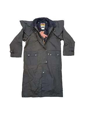 Kakadu Traders Oilskin Waxed Duster Jacket Mens Small • $48