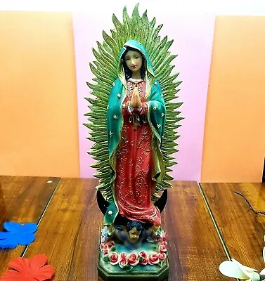 Virgen De Guadalupe Statue 12 Inch Resin Sparkly Glitter 1306-12  New  • $49