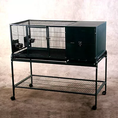 Raised On Castor Rabbit Cage Guinea Pig Hutch With House Box RBS120 • $199