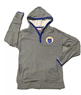 Mitchell & Ness Kansas City Royals Hoodie Men Large Gray Long Sleeve Lightweight • $44.95