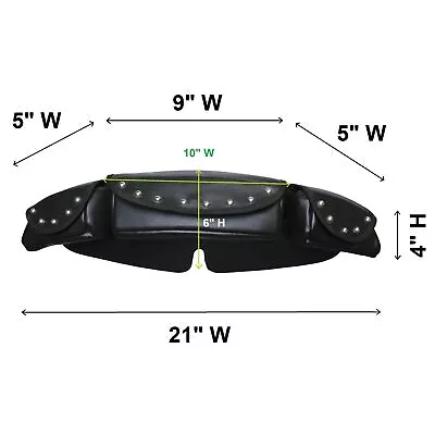 Motorcycle Pvc Large Studded 3 Pocket Windshield Bag For Yamaha - Uv9c • $57.50