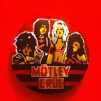 MOTLEY CRUE Prism Pin Vintage 80s Rock Metal Band Pin Pinback Button Badge 1980s • $14.99