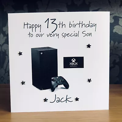 Personalised Handmade Xbox Birthday Card Gamer Series X Son Grandson Any Age 🎮 • £3.10