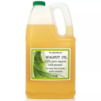 7 LB / 1 Gallon Walnut Oil Pure Organic Cold Pressed Best Fresh Multi Purpose • $51.99