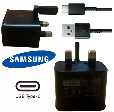 Genuine Samsung Galaxy A12 A13 A22 15W Fast Mains Wall Charger Plug & USB-C Cabl • £3.25