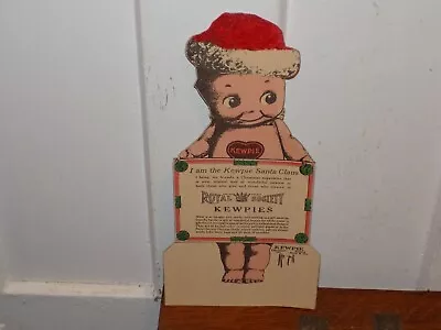 Vintage 1913 Royal Society Kewpies Santa Store Counter Display Sign • $125