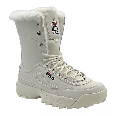 Fila Disruptor Women's Fur Top White Fashion Boots 5HM00544-125 • $35.99