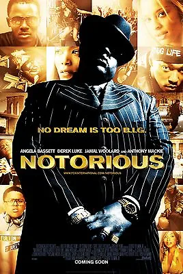 Notorious (2009) POSTER |4 Sizes| #2 B.I.G. Biggie Smalls Rap HipHop Vinyl CD LP • $15.95