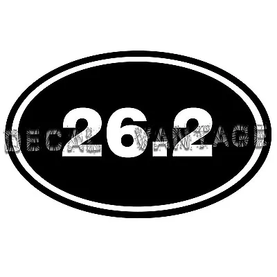 26.2 Vinyl Sticker Decal Euro Oval Run Marathon Race - Choose Size & Color • $2.07