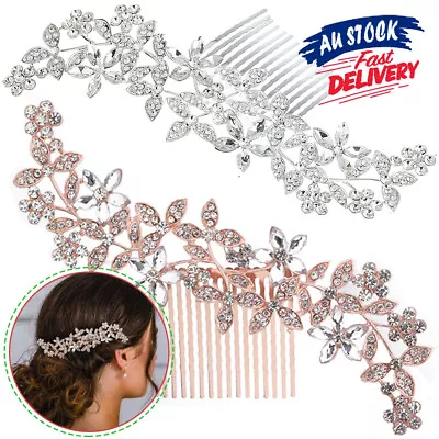 Wedding Hair Pin Clip Crystal Bridal Rhinestone Combs Diamante Slide • $9.99