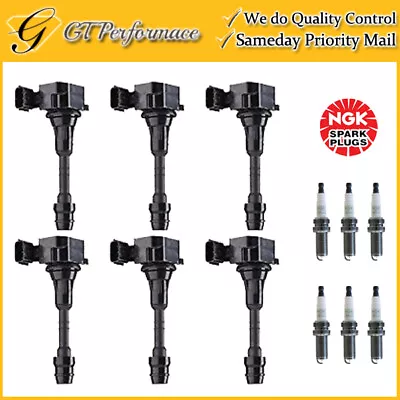 Quality Ignition Coil & NGK Spark Plug 6PCS For I35/ Altima Maxima Murano Quest • $115.99