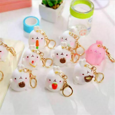 1pc Cute Rabbit Kawaii Keyring Charm Pendant Keychain Key Ring Chain Xmas Gift • $2.17