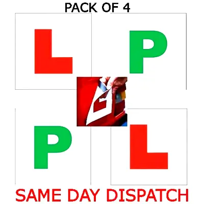 £3.20 • Buy 4 Pack  Fully Magnetic L & P Plates Learner New Driver  Easy To Fit And Remove