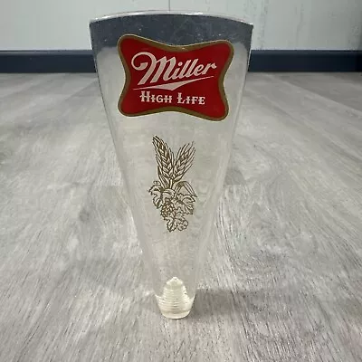 Vintage MILLER HIGH LIFE Beer Lucite Clear Acrylic Beer Tap Handle 5.75  • $14.25