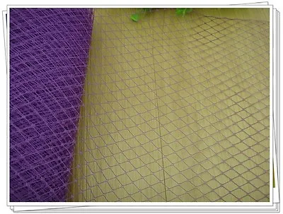 £3.10 • Buy Wedding Birdcage Veil French Purple Netting Veiling Accessorize Trim Hat