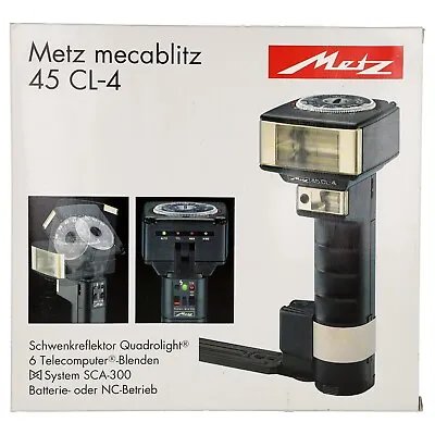 £149.82 • Buy Metz 45 CL-4 Swivel Bounce TTL Hammer Head Flash For Hasselblad Bronica (Boxed)