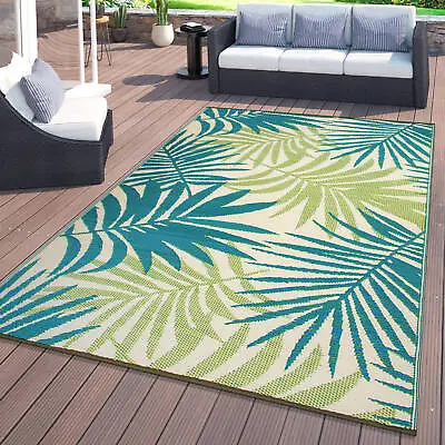 Rugshop Green Indoor Outdoor Carpet Floral Modern Reversible Plastic Outdoor Rug • $75.53