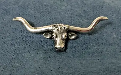  Avery  VTG James Avery STERLING SILVER Retired Longhorn Tie Tack Chain Texas • $49