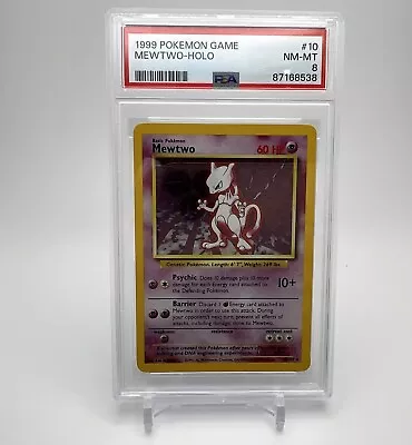 1999 Pokemon Base Set Mewtwo Holo PSA 8 NM-MT 10/102 • $66