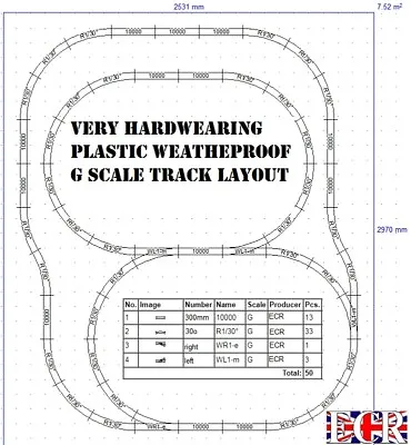 GARDEN G SCALE 45mm GAUGE RAIL PLASTIC RAILWAY TRACK LAYOUT BATTERY STEAM TRAIN • £115.95