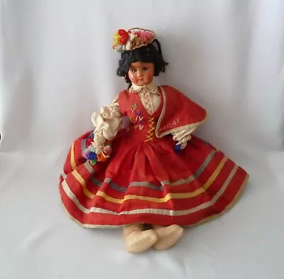 Vintage 1960's Traditional Madeira Doll 42cm Tall • $46.07