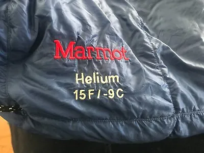 Very Nice Marmot Helium 15 Degree 850 Down LONG Sleeping Bag • $350