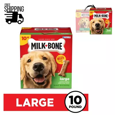 Milk-Bone Original Dog Biscuits Large Crunchy Dog Treats 10 Lbs. • $14.15