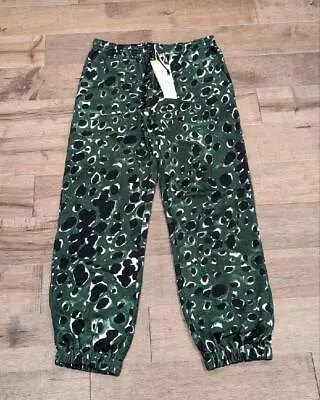 $690 Mens MARNI Leopard Print Jogger Track Pants Green/Multi 54 US 38 • $319.99