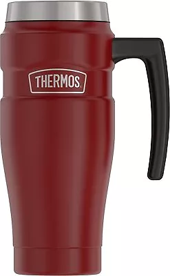 $29.90 • Buy THERMOS Stainless King Vacuum-Insulated Travel Mug, 16 Ounce, Rustic Red