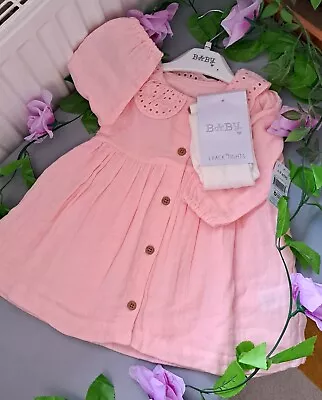 Baby Girl 6-9 Months BNWT Matalan Supersoft Dress Set • £4.20