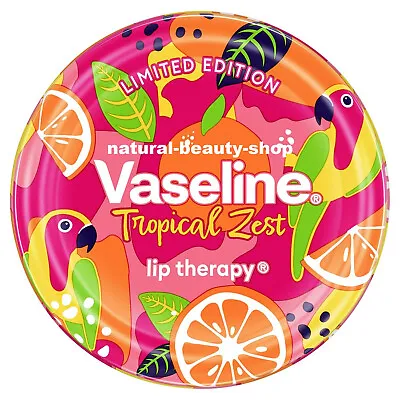 Vaseline Tropical Zest Lip Therapy LIMITED EDITION Tinted Lip Balm Tin - 20g • £6.99