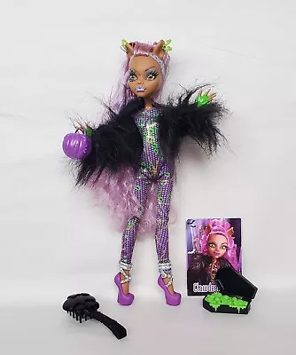 Clawdeen Wolf Doll *READ* Ghouls Rule Monster High Coffin Card Cauldron Purple • $17.99