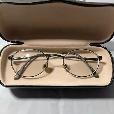 Vintage Round Black Safilo Glasses With Case • $10