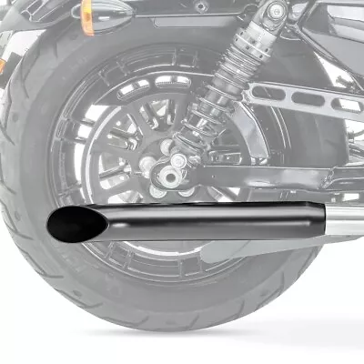 Exhaust Cafe Racer Turn Out For Yamaha XV 1100/ 750 Virago Black • £95.36