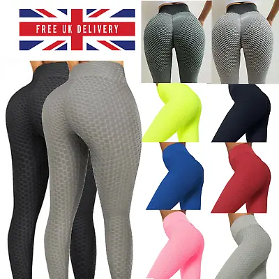 £5.95 • Buy Womens Yoga Leggings Gym Anti-Cellulite Tik Tok Leggings Fitness Butt Lift Pants